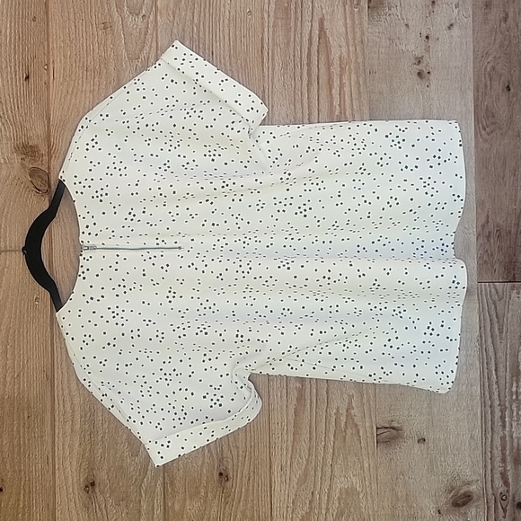 Melloday Off White Top with Black Square Confetti Print Size Small - Picture 5 of 5